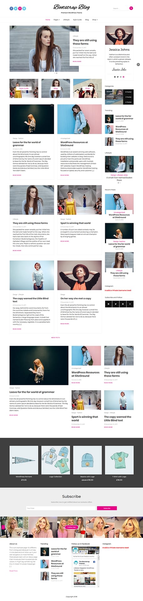 10+ Best Free Feminine WordPress Themes bootstrap blog best free feminine wordpress theme - 10+ Best Free Feminine WordPress Themes