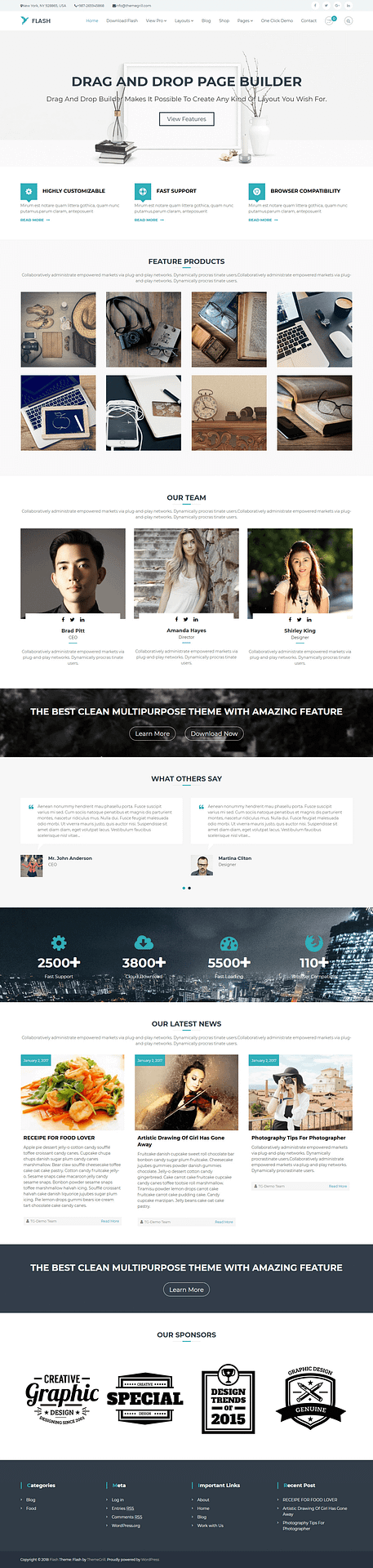 10+ Best Free Multipurpose WordPress Themes and Templates flash best free multipurpose wordpress theme - 10+ Best Free Multipurpose WordPress Themes and Templates