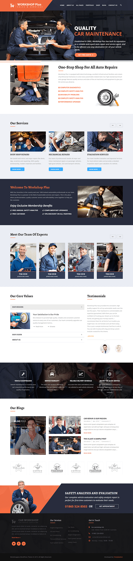 10+ Best Premium Automobile WordPress Themes workshopplus best premium automobile wordpress theme - 10+ Best Premium Automobile WordPress Themes