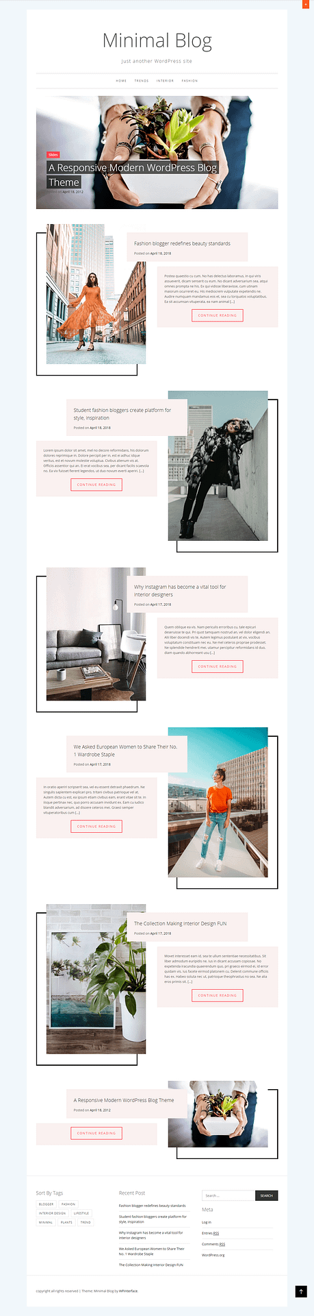10+ Best Free Minimal WordPress Themes minimal blog best free minimal wordpress theme - 10+ Best Free Minimal WordPress Themes
