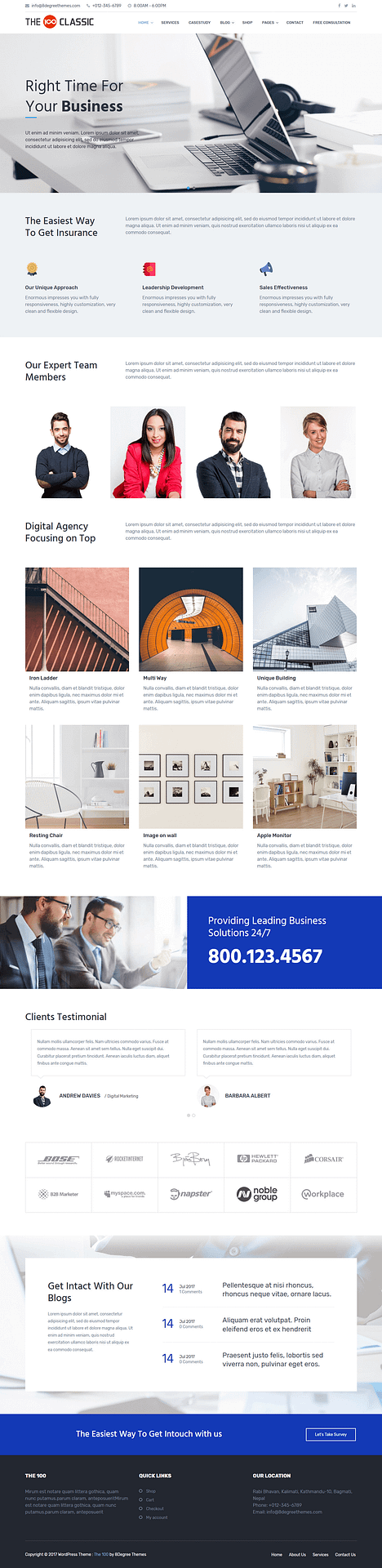 10+ Best Free Multipurpose WordPress Themes and Templates THE100 - 10+ Best Free Multipurpose WordPress Themes and Templates