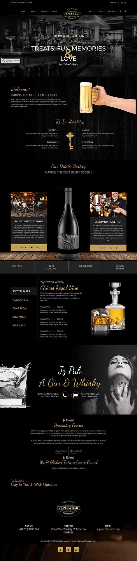 10+ Best Premium Bar and Pub WordPress Themes jz pub bar best premium bar pub wordpress theme - 10+ Best Premium Bar and Pub WordPress Themes