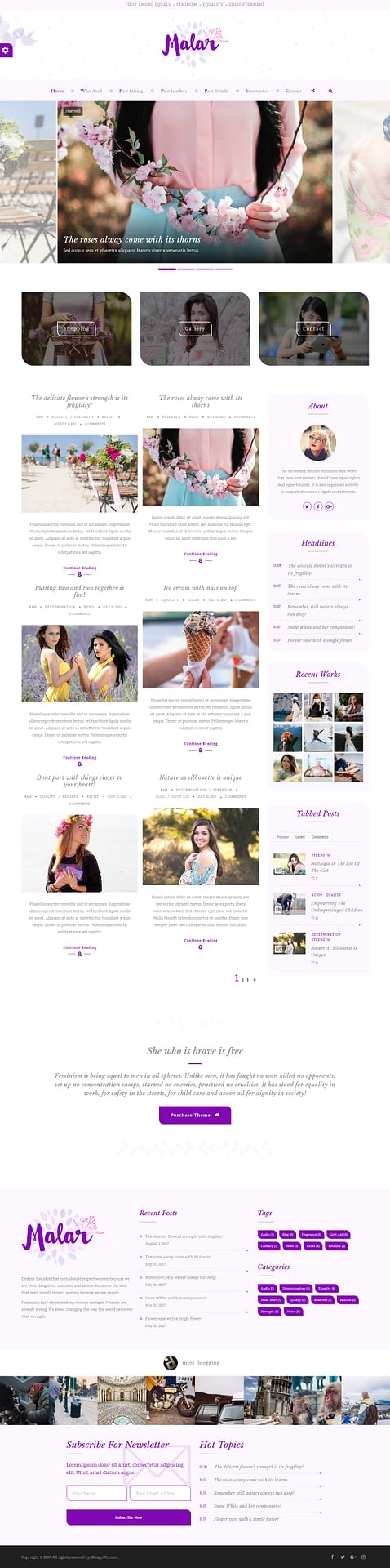10+ Best Feminine WordPress Themes (Premium Version) malar best premium feminine wordpress theme - 10+ Best Feminine WordPress Themes (Premium Version)