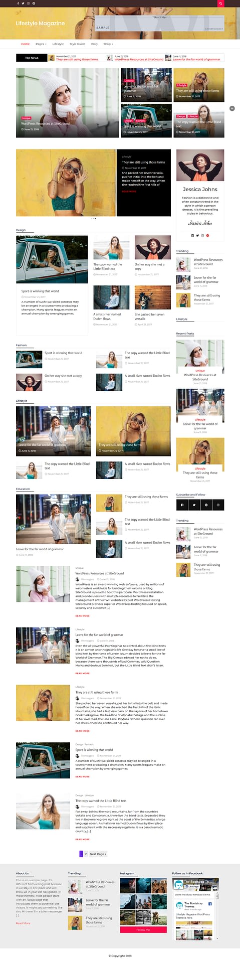 10+ Best Free Feminine WordPress Themes lifestyle magazine best free feminine wordpress theme - 10+ Best Free Feminine WordPress Themes