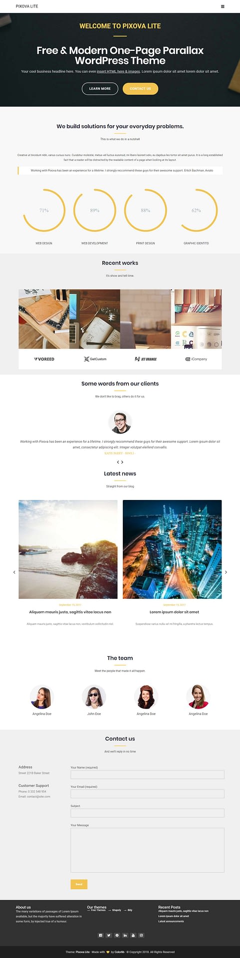 10+ Best Free Event WordPress Themes pixova lite best free event wordpress theme 1 - 10+ Best Free Event WordPress Themes