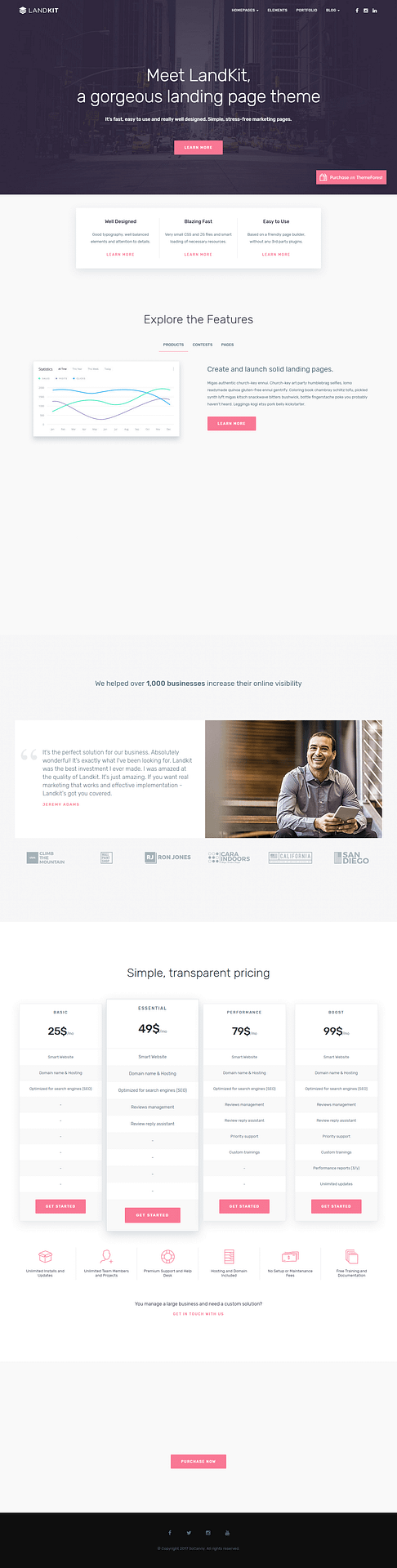 10+ Best Premium Landing Page WordPress Themes landkit premium wordpress landing page themes - 10+ Best Premium Landing Page WordPress Themes