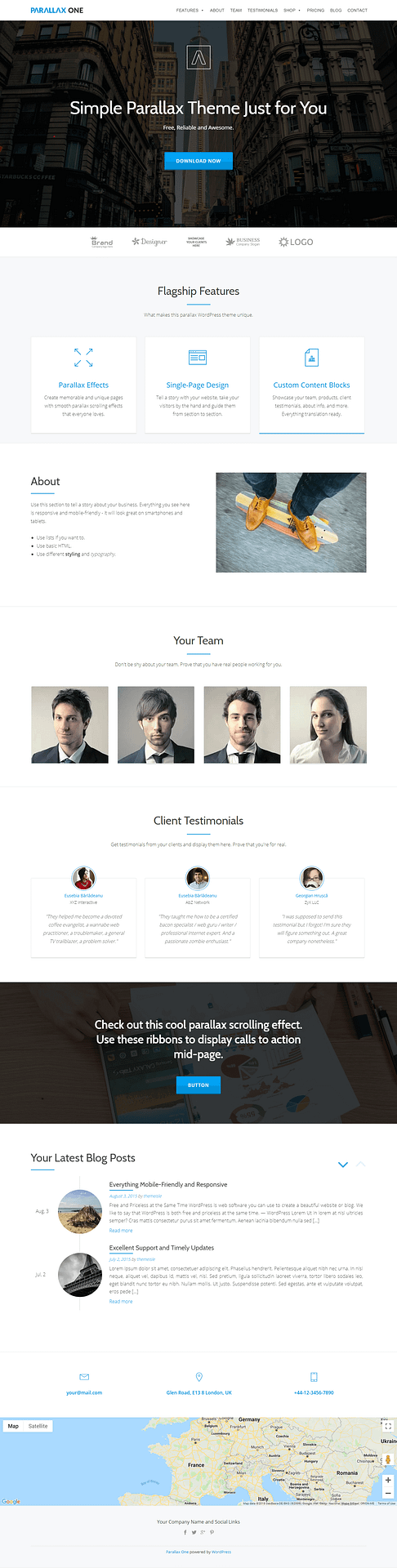 10+ Best Free Parallax WordPress Themes and Templates parallax one best free parallax wordpress themes - 10+ Best Free Parallax WordPress Themes and Templates
