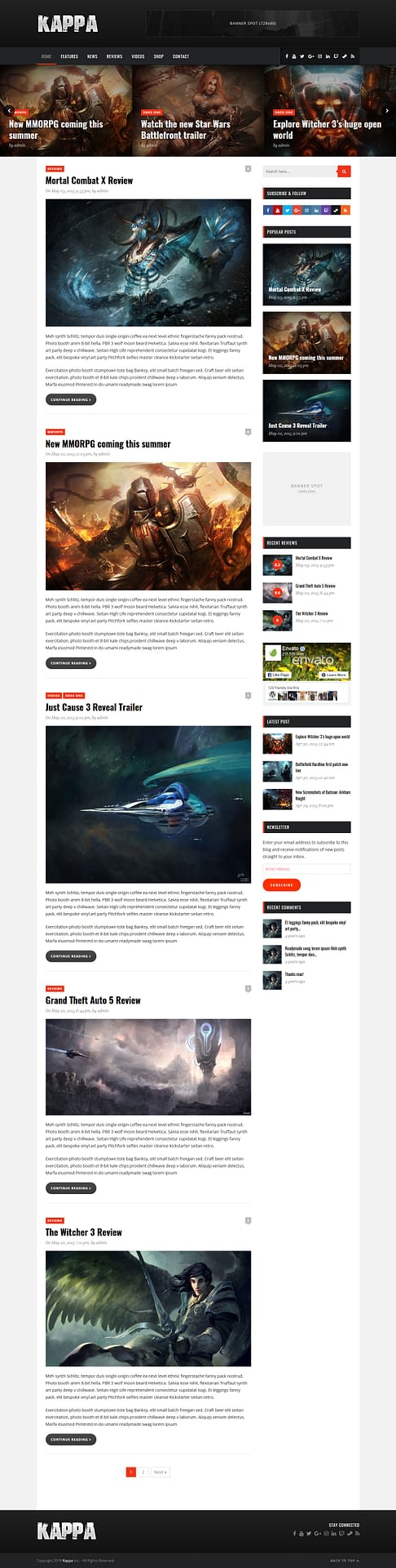 10+ Best Premium Gaming WordPress Themes kappa best premium gaming wordpress theme - 10+ Best Premium Gaming WordPress Themes