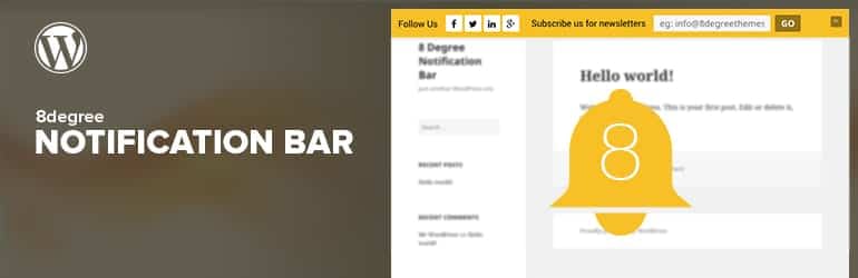5+ Best Free WordPress Notification Bar Plugins 8degree notification bar best free wordpress notification bar plugins - 5+ Best Free WordPress Notification Bar Plugins