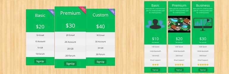 Top 5 Best Free WordPress Pricing Table Plugins pricing table pickplugins best free wordpress pricing table plugins - Top 5 Best Free WordPress Pricing Table Plugins
