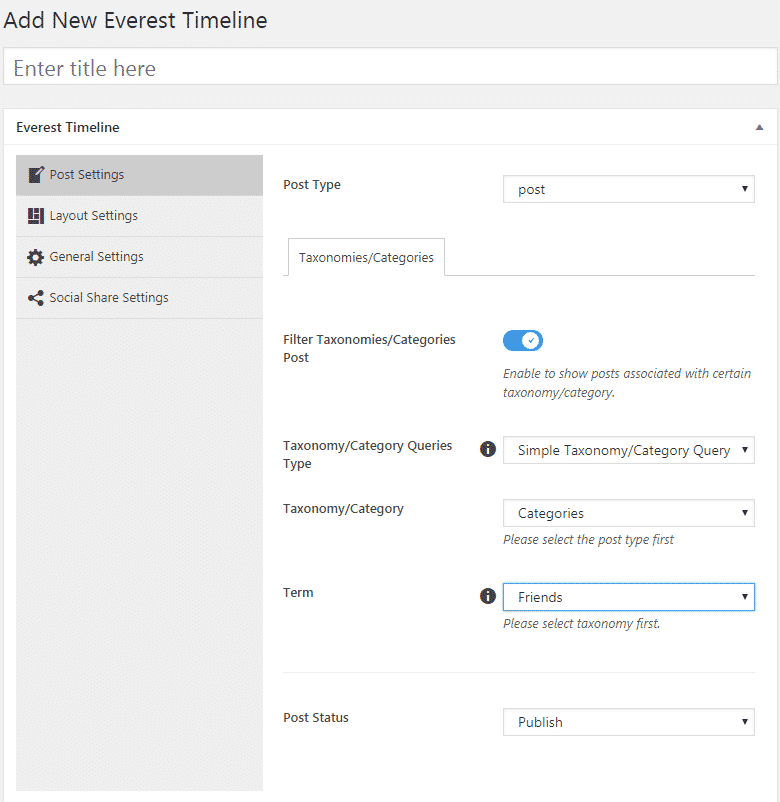 How to Add an Event Timeline on WordPress Website? (Step by Step Guide) everest timeline lite post settings - How to Add an Event Timeline on WordPress Website? (Step by Step Guide)