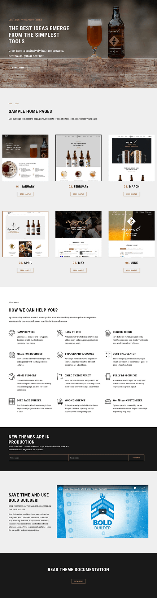 10+ Best Premium Bar and Pub WordPress Themes craft beer best premium bar pub wordpress theme - 10+ Best Premium Bar and Pub WordPress Themes