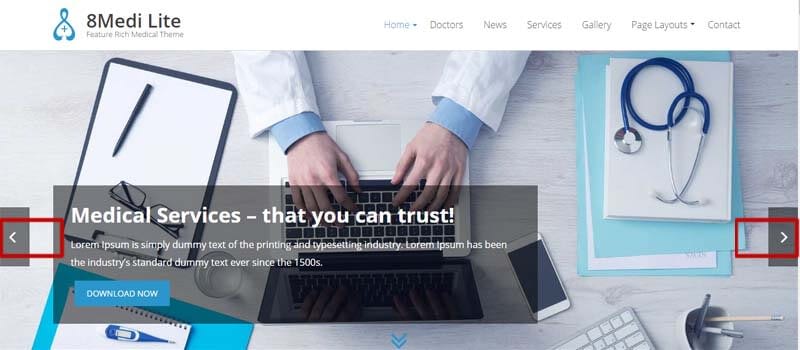 Feature-rich Free Responsive WordPress Health & Medical Theme - EightMedi Lite Unlimited Sliders EightMedi Lite WP medical theme - Feature-rich Free Responsive WordPress Health & Medical Theme - EightMedi Lite