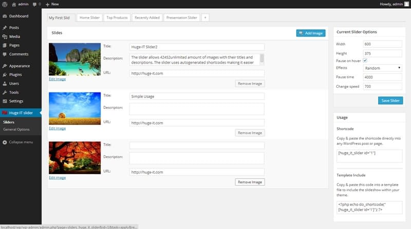 10+ Best Free WordPress Slider Plugins huge it slider backend - 10+ Best Free WordPress Slider Plugins
