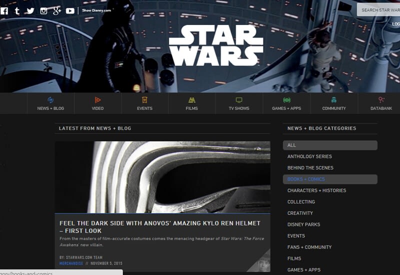 47 Famous Websites Using WordPress As Their CMS Star Wars News - 47 Famous Websites Using WordPress As Their CMS