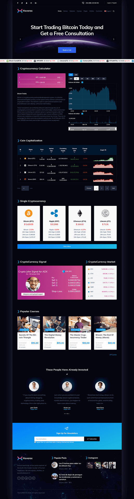 10+ Best Premium Cryptocurrency WordPress Themes hoverex best premium cryptocurrency wordpress theme - 10+ Best Premium Cryptocurrency WordPress Themes