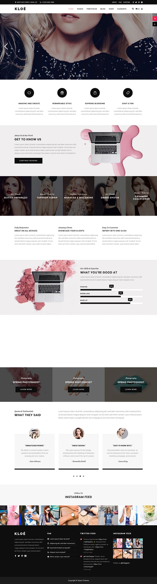 10+ Best Feminine WordPress Themes (Premium Version) kloe best premium feminine wordpress theme - 10+ Best Feminine WordPress Themes (Premium Version)