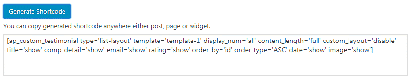 How to Add Testimonials on WordPress Website? (Step by Step Guide) generate shortcode - How to Add Testimonials on WordPress Website? (Step by Step Guide)