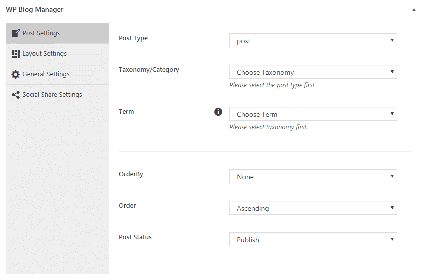 How to Manage your Blog Posts Using WP Blog Manager? (Step by Step Guide) wp blog manager post settings - How to Manage your Blog Posts Using WP Blog Manager? (Step by Step Guide)