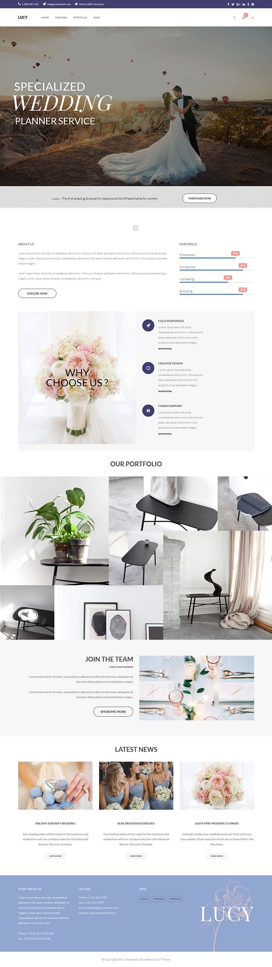 10+ Best Feminine WordPress Themes (Premium Version) lucy best premium feminine wordpress theme - 10+ Best Feminine WordPress Themes (Premium Version)