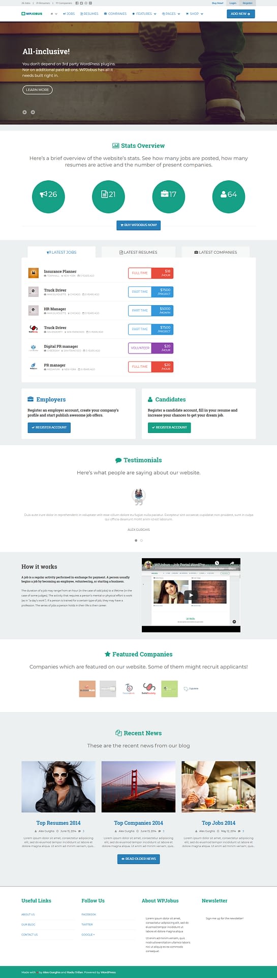10+ Best Premium Resume WordPress Themes wpjobus best premium resume wordpress theme - 10+ Best Premium Resume WordPress Themes
