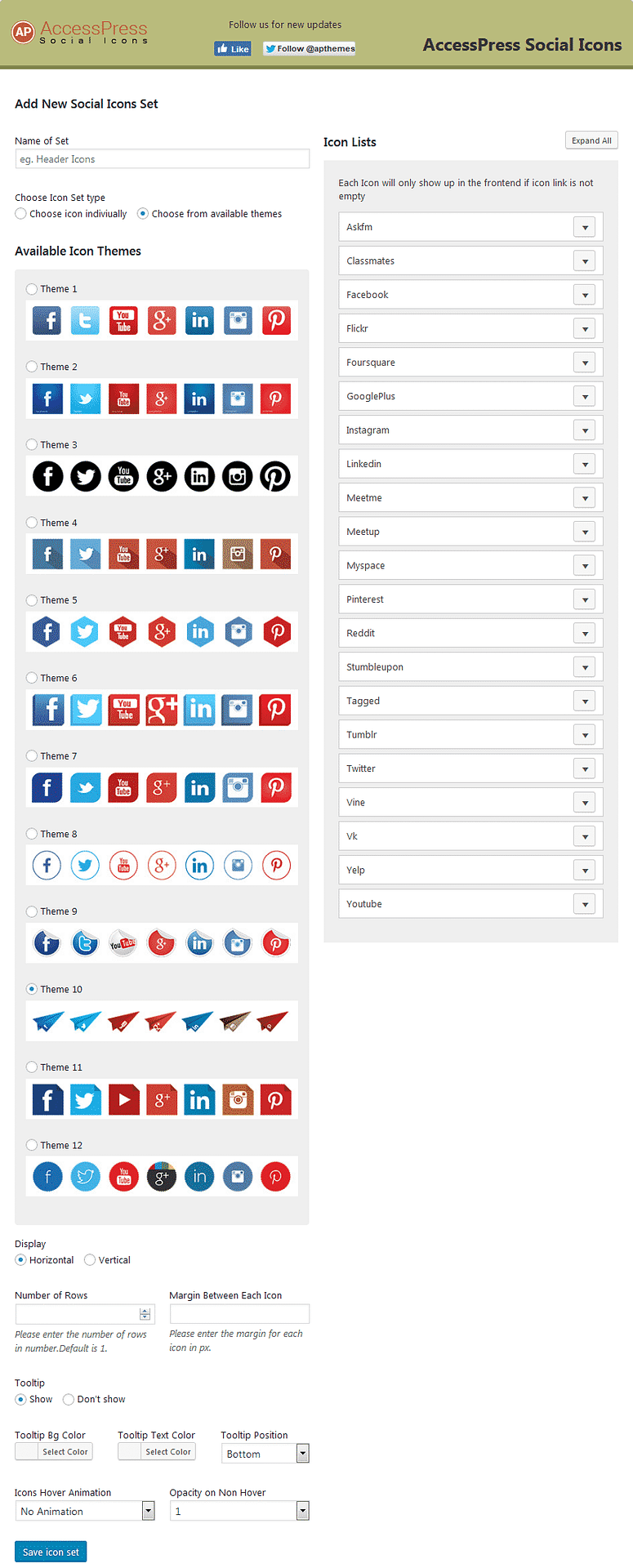 How to Add Social Icons to WordPress Website? (Step by Step Guide) add new set - How to Add Social Icons to WordPress Website? (Step by Step Guide)
