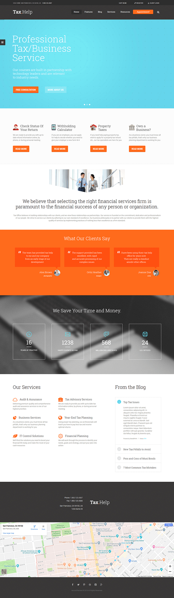 10+ Best Premium Accounting WordPress Themes tax help best premium accounting wordpress theme - 10+ Best Premium Accounting WordPress Themes