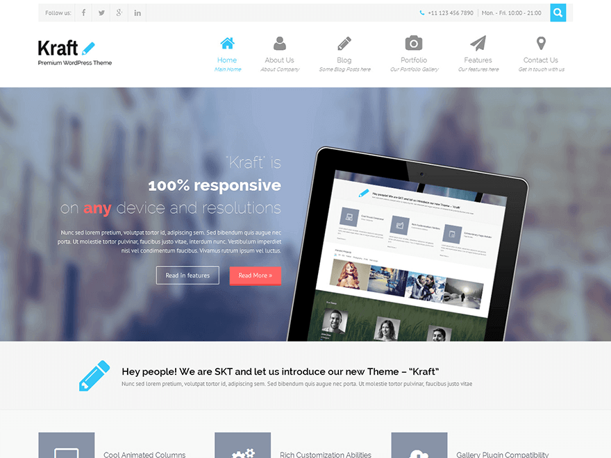 15+ Best Free WordPress Portfolio Themes 2019 kraft lite - 15+ Best Free WordPress Portfolio Themes 2019