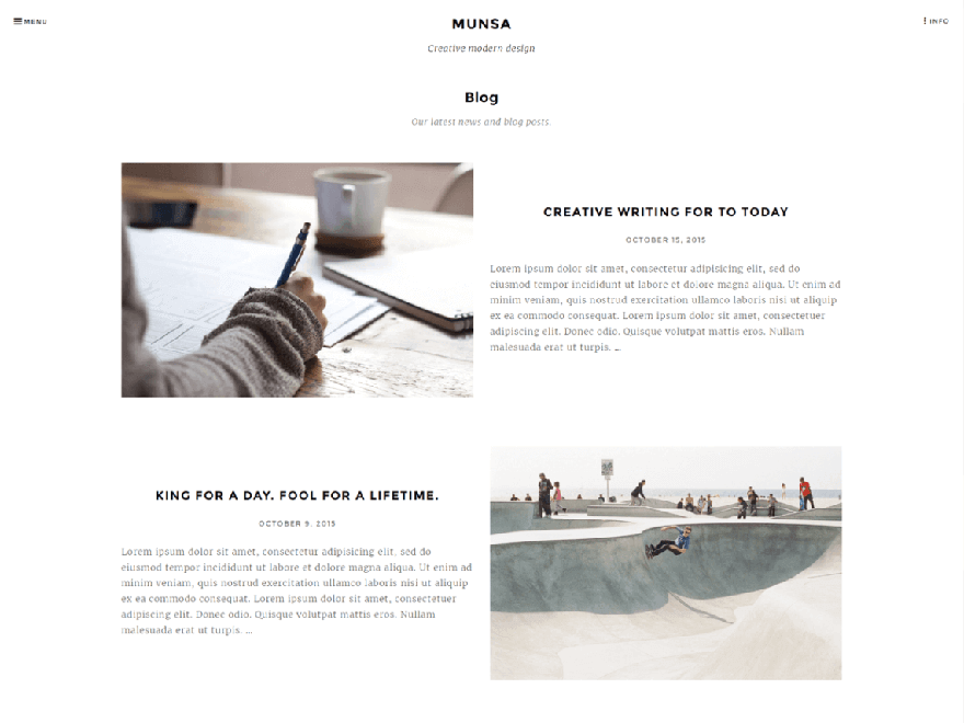 23+ Best Free Photography WordPress Themes & Templates 2019 Munsa lite - 23+ Best Free Photography WordPress Themes & Templates 2019