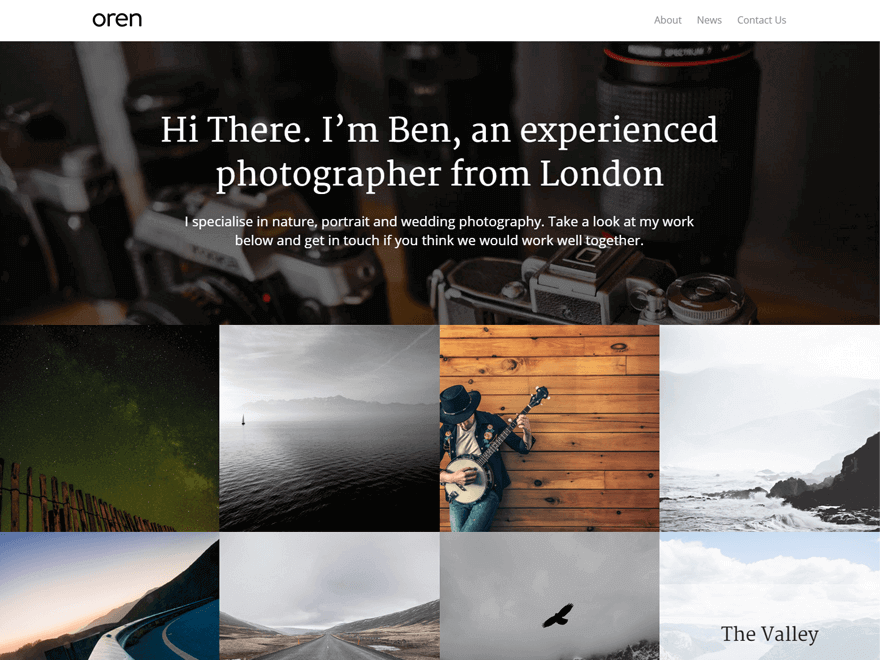 23+ Best Free Photography WordPress Themes & Templates 2019 oren - 23+ Best Free Photography WordPress Themes & Templates 2019
