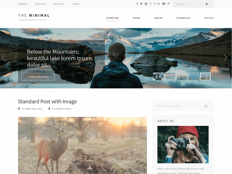 23+ Best Free Photography WordPress Themes & Templates 2019 the minimal - 23+ Best Free Photography WordPress Themes & Templates 2019
