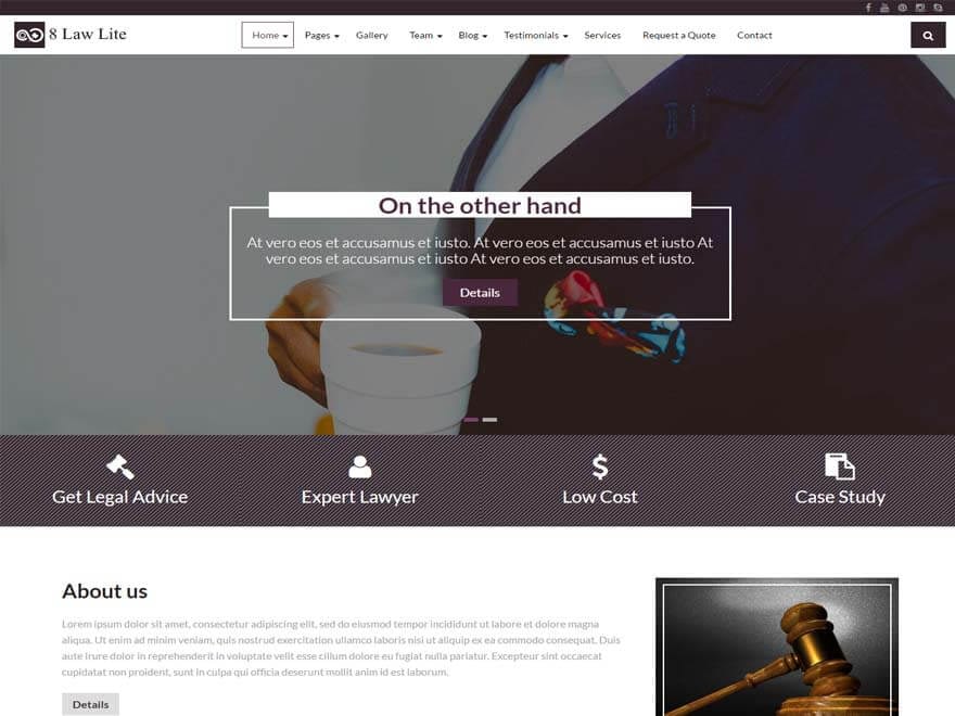 11+ Best Free Responsive WordPress Themes September 2016 8 Law Lite - 11+ Best Free Responsive WordPress Themes September 2016