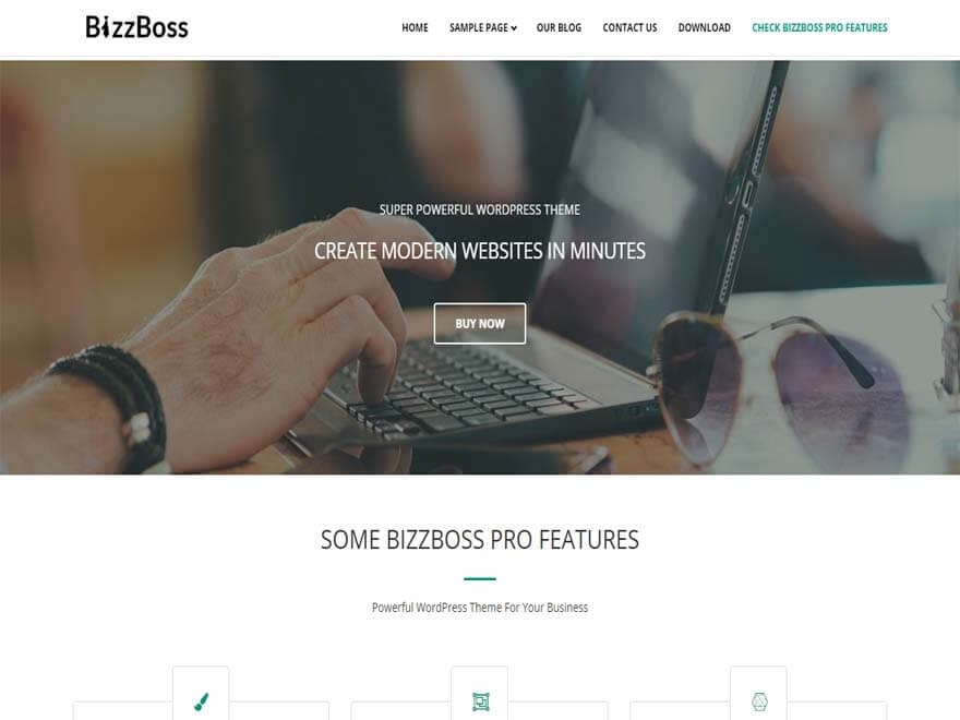 11+ Best Free Responsive WordPress Themes September 2016 BizzBoss - 11+ Best Free Responsive WordPress Themes September 2016