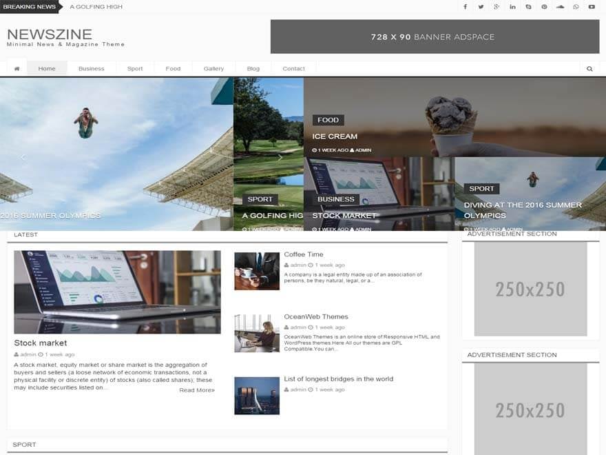 11+ Best Free Responsive WordPress Themes September 2016 NewsZine - 11+ Best Free Responsive WordPress Themes September 2016