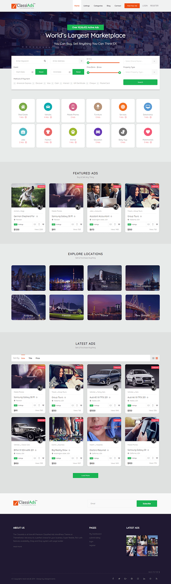 10+ Best Premium Classified WordPress Themes classiads best premium classified wordpress theme - 10+ Best Premium Classified WordPress Themes