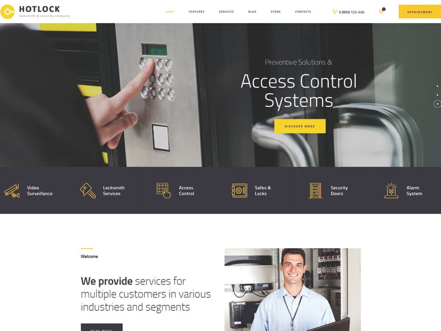 Switching to the Leading WP Editor with 20 Gutenberg Compatible WordPress Themes HotLock Locksmith Security Systems WordPress Theme - Switching to the Leading WP Editor with 20 Gutenberg Compatible WordPress Themes