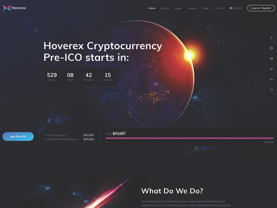 Switching to the Leading WP Editor with 20 Gutenberg Compatible WordPress Themes Hoverex Cryptocurrency ICO WordPress Theme - Switching to the Leading WP Editor with 20 Gutenberg Compatible WordPress Themes