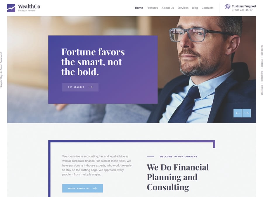Switching to the Leading WP Editor with 20 Gutenberg Compatible WordPress Themes WealthCo A Fresh Business Financial Consulting WordPress Theme - Switching to the Leading WP Editor with 20 Gutenberg Compatible WordPress Themes
