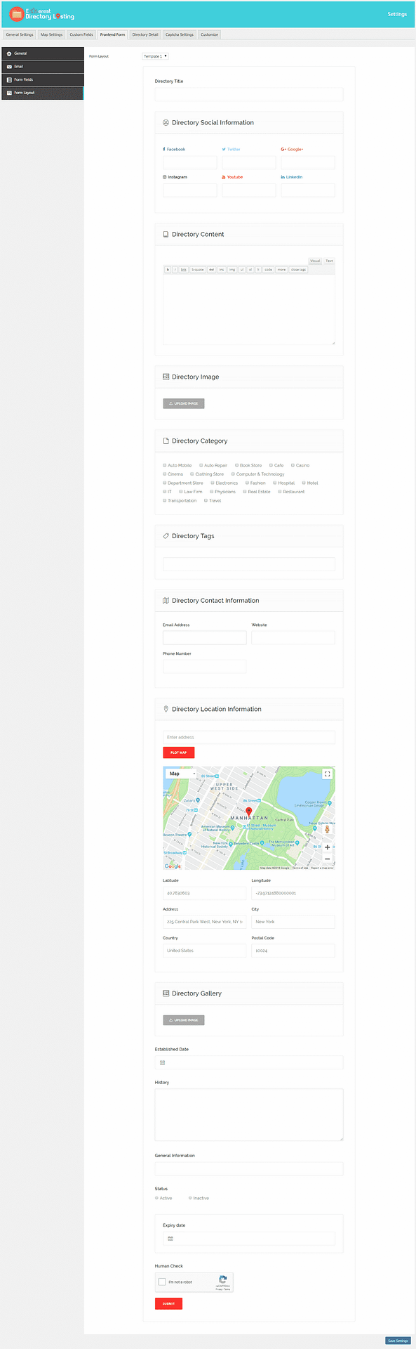 How to create Business Directories in your WordPress Website? (Step by Step Guide) form layout settings - How to create Business Directories in your WordPress Website? (Step by Step Guide)