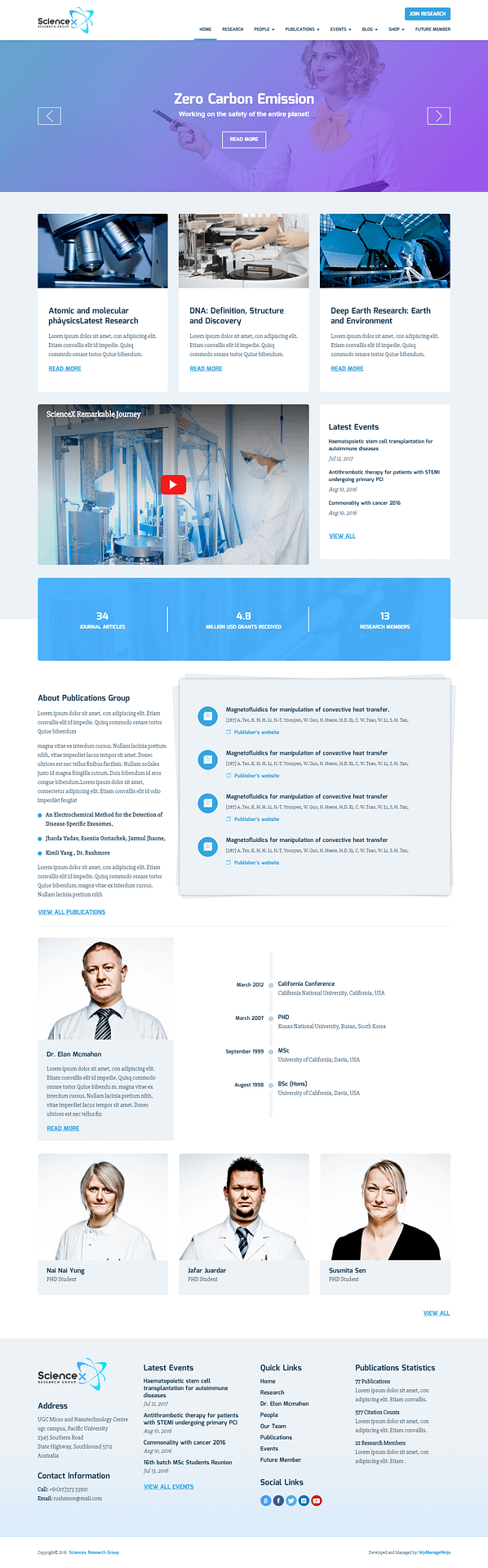 10+ Best Free Science WordPress Themes sciencex best free science wordpress theme - 10+ Best Free Science WordPress Themes