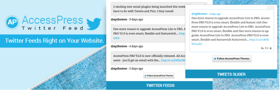 Top 5 Free Twitter Feed WordPress Plugins AccessPress Twitter Feed - Top 5 Free Twitter Feed WordPress Plugins
