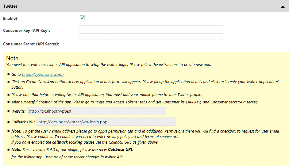 How to Add Social Media Auth Login on WordPress Website? (Step by Step Guide) twitter auth login - How to Add Social Media Auth Login on WordPress Website? (Step by Step Guide)