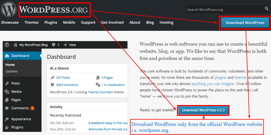 15 Simple Tricks to Protect Your WordPress Site From Being Hacked download wordpress from main wp site - 15 Simple Tricks to Protect Your WordPress Site From Being Hacked