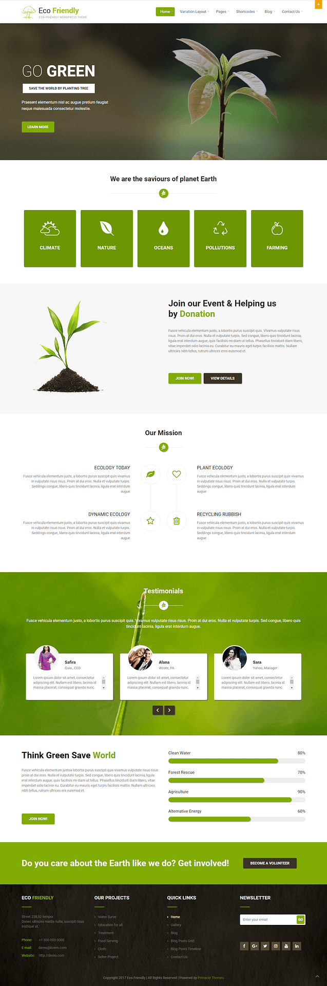 10+ Best Free Science WordPress Themes ecofriendly best free science wordpress theme - 10+ Best Free Science WordPress Themes