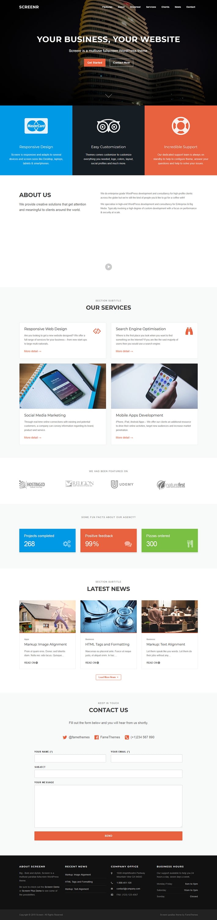 10+ Best Free FullScreen WordPress Themes screenr best free fullscreen wordpress theme - 10+ Best Free FullScreen WordPress Themes
