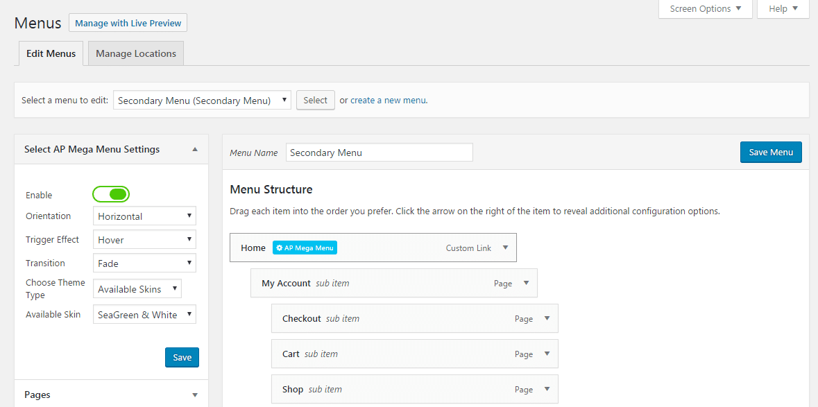 How to add Mega Menu on WordPress Website Using AP Mega Menu plugin? (Step by Step Guide) adding wordpress menu using ap mega menu - How to add Mega Menu on WordPress Website Using AP Mega Menu plugin? (Step by Step Guide)