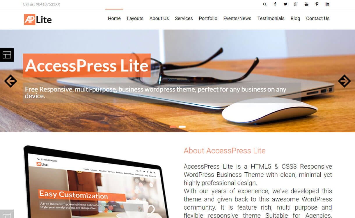 50+ Best Free Responsive WordPress Themes 2019 AccessPress Lite 1 - 50+ Best Free Responsive WordPress Themes 2019