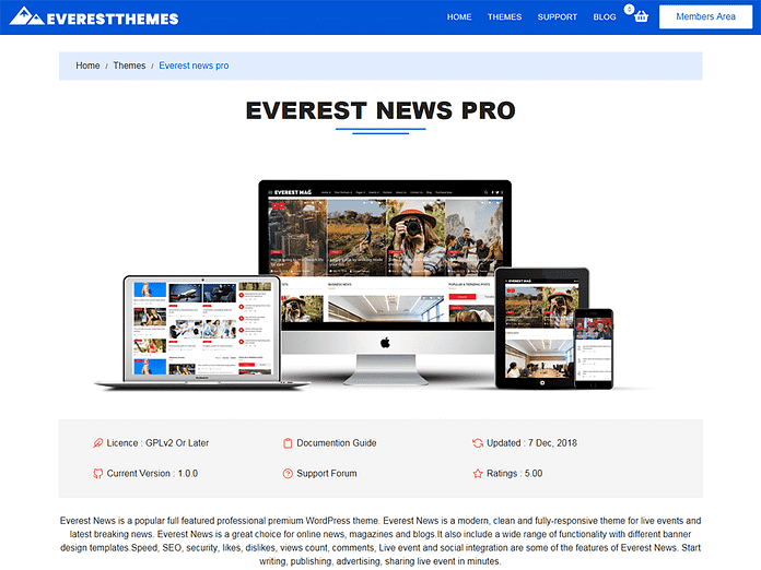 Best WordPress Deals for Christmas and New Year 2019 everest news pro 1024x768 - Best WordPress Deals for Christmas and New Year 2019
