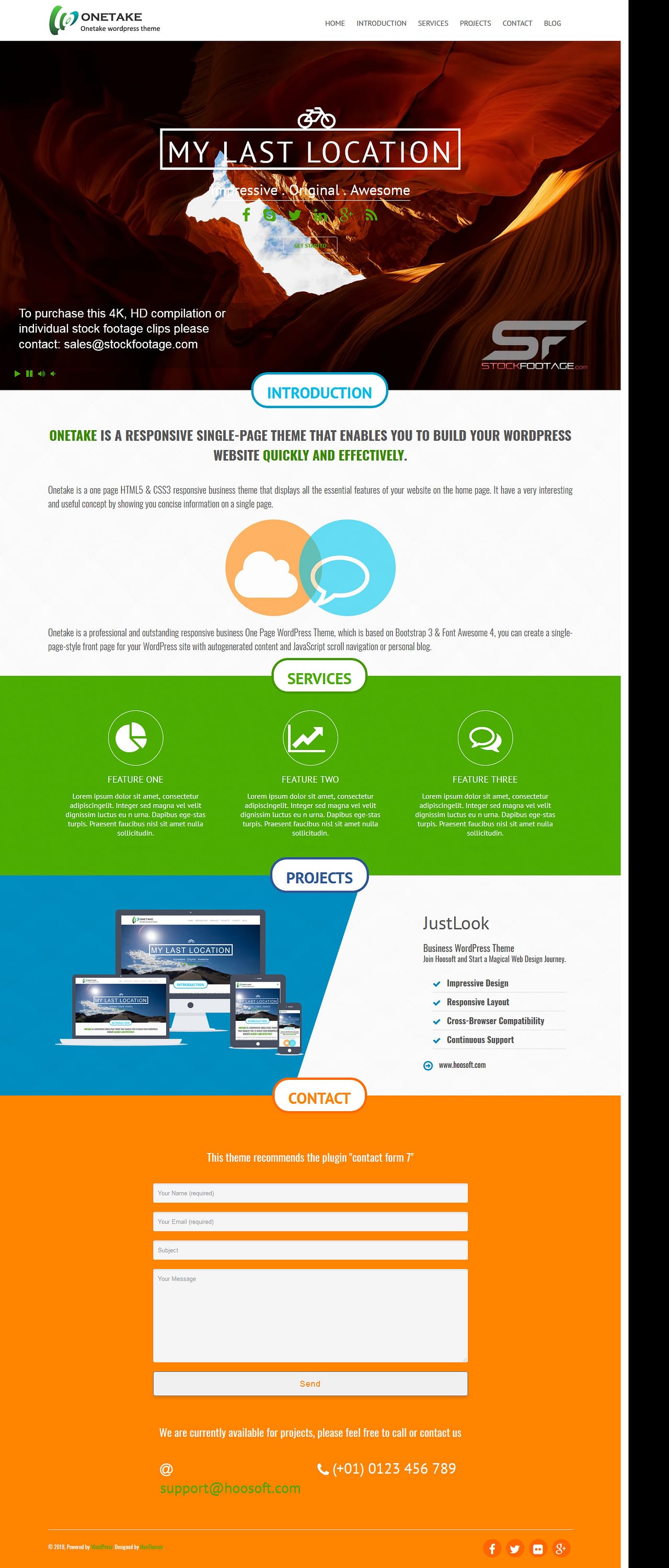 10+ Best Free FullScreen WordPress Themes onetake best free fullscreen wordpress theme - 10+ Best Free FullScreen WordPress Themes