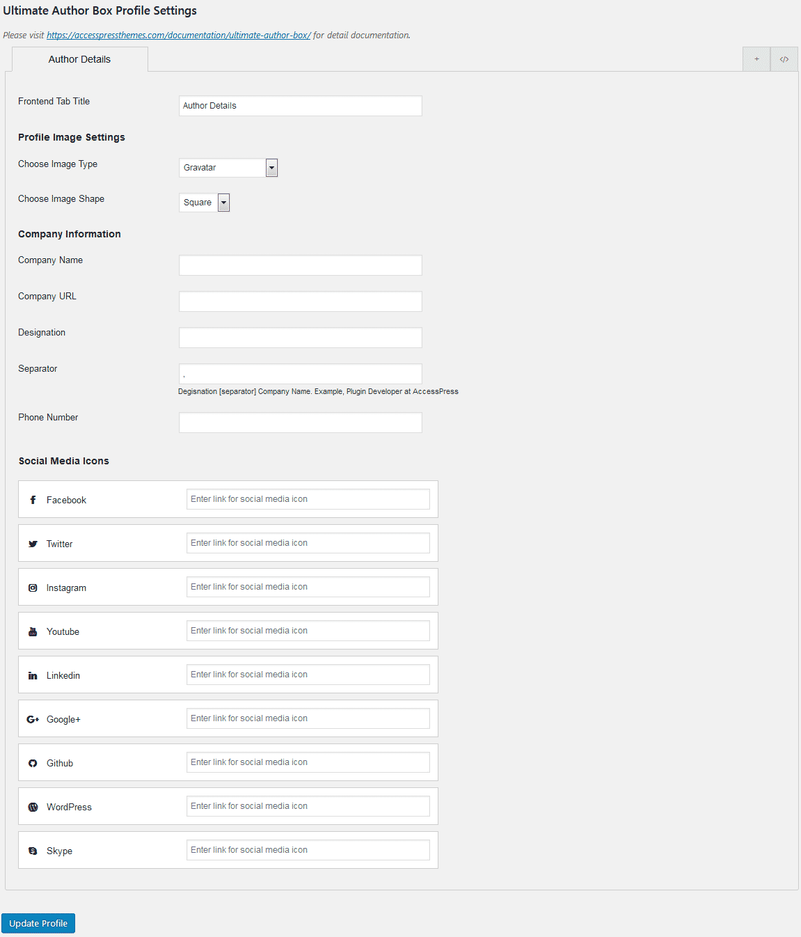 How to Add Author Bio Box on WordPress Blogs? (Step by Step Guide) ultimate author box lite profile settings - How to Add Author Bio Box on WordPress Blogs? (Step by Step Guide)